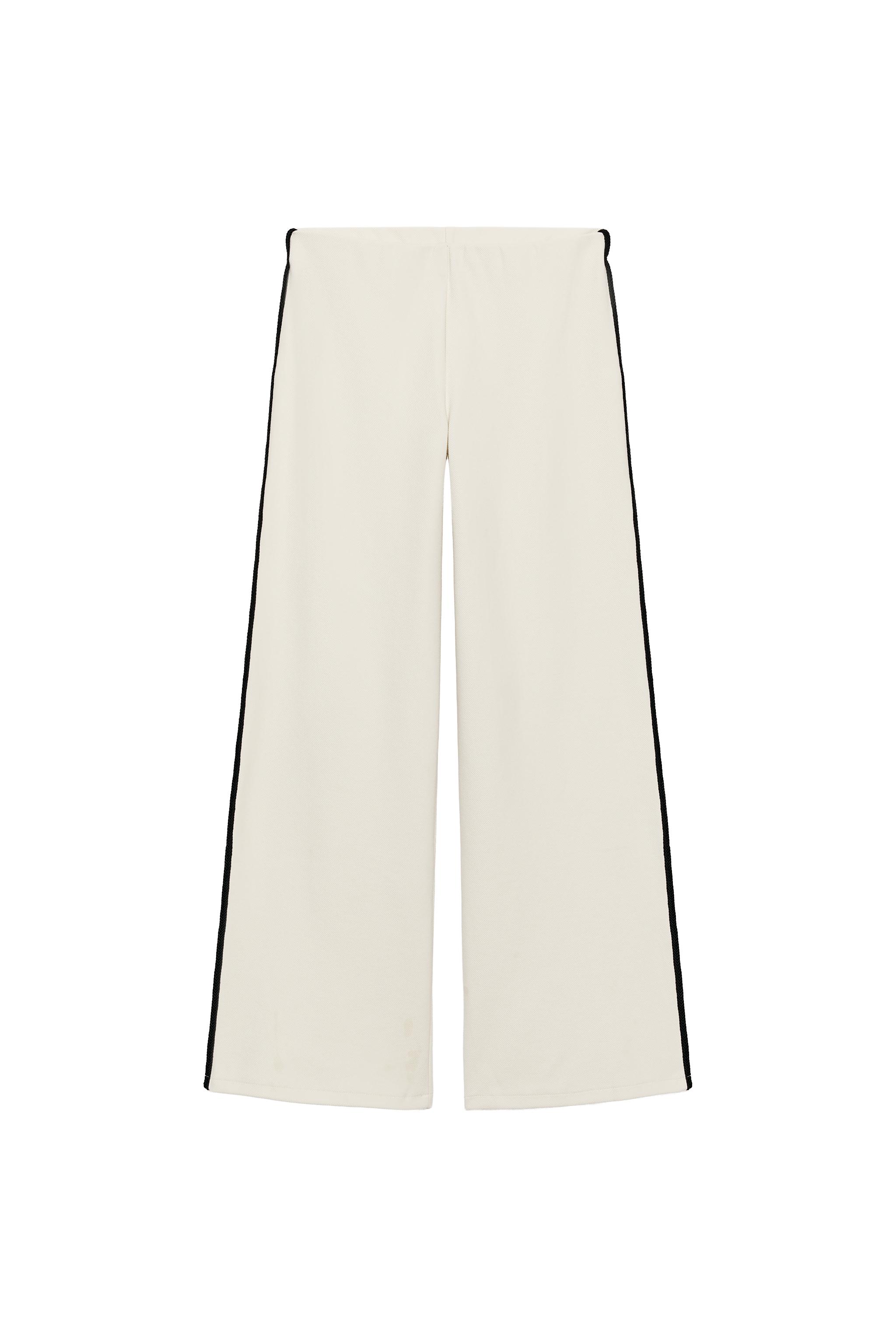 PIPED WIDE LEG PANTS